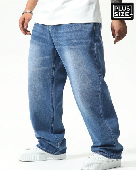 Full Length Fly With Button Closure Mid Wash Jeans
