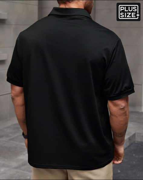 Short Sleeve Graphic Placement Embroidered Polo Tshirt